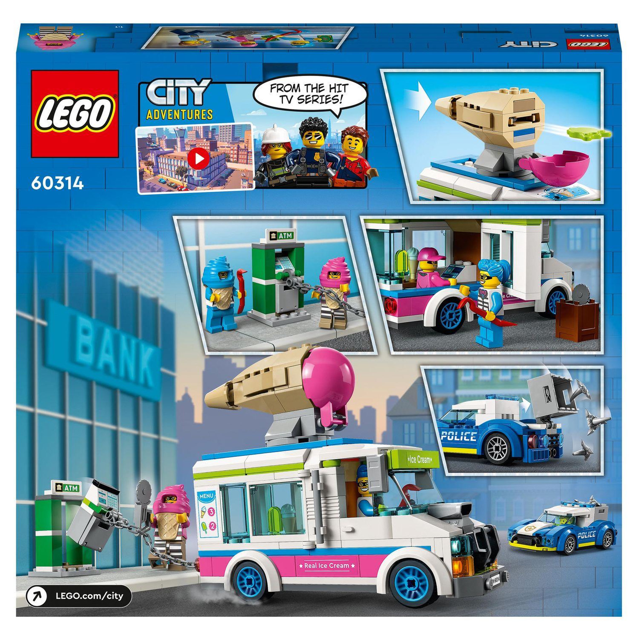 Voir la diapositive 9 : LEGO City 60314 - La Course-Poursuite du Camion de Glaces, Jouet Voiture Enfants dès 5 Ans