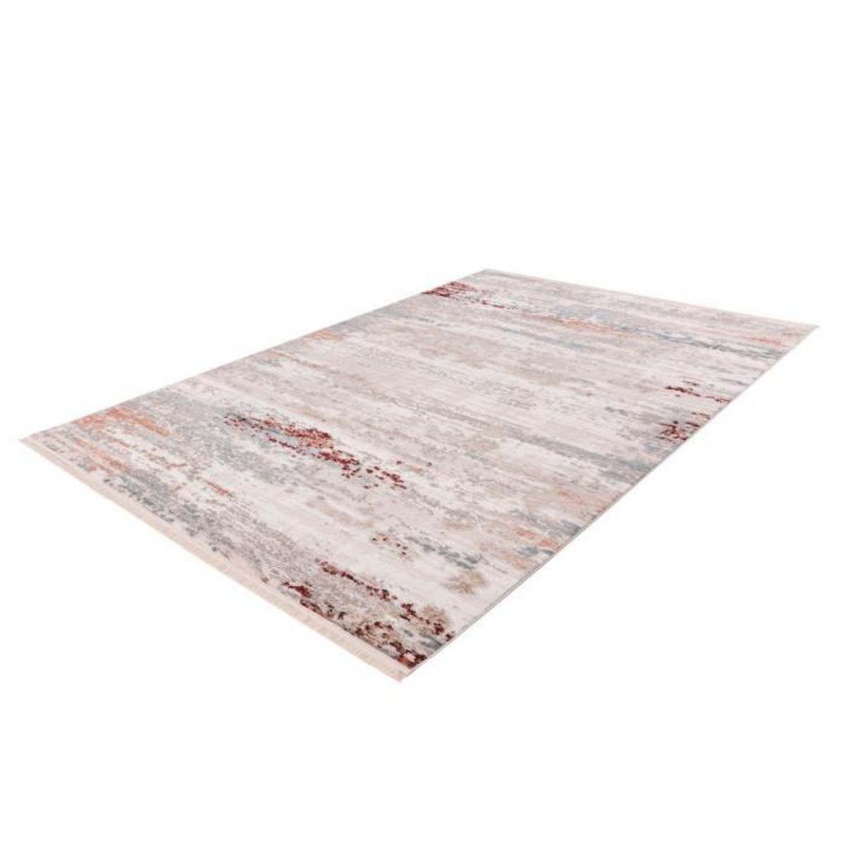 Paris Prix Tapis Vintage à Franges  Akropolis III  Gris & Rose
