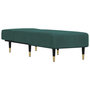 Voir la diapositive 3 : VIDAXL Chaise longue vert fonce velours