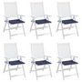 Voir la diapositive 5 : VIDAXL Coussins de palette lot de 6 bleu marine 40x40x3cm tissu oxford