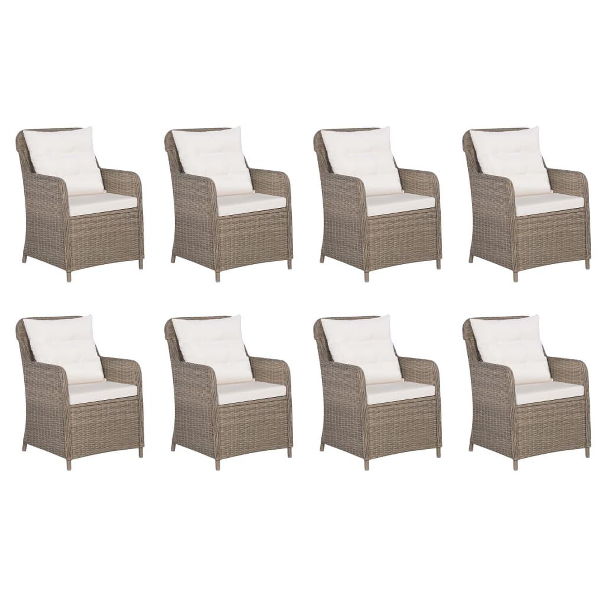 Voir la diapositive 3 : VIDAXL Ensemble a manger d'exterieur 11 pcs Resine tressee
