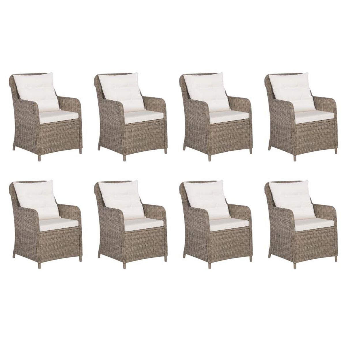 VIDAXL Ensemble a manger d'exterieur 11 pcs Resine tressee