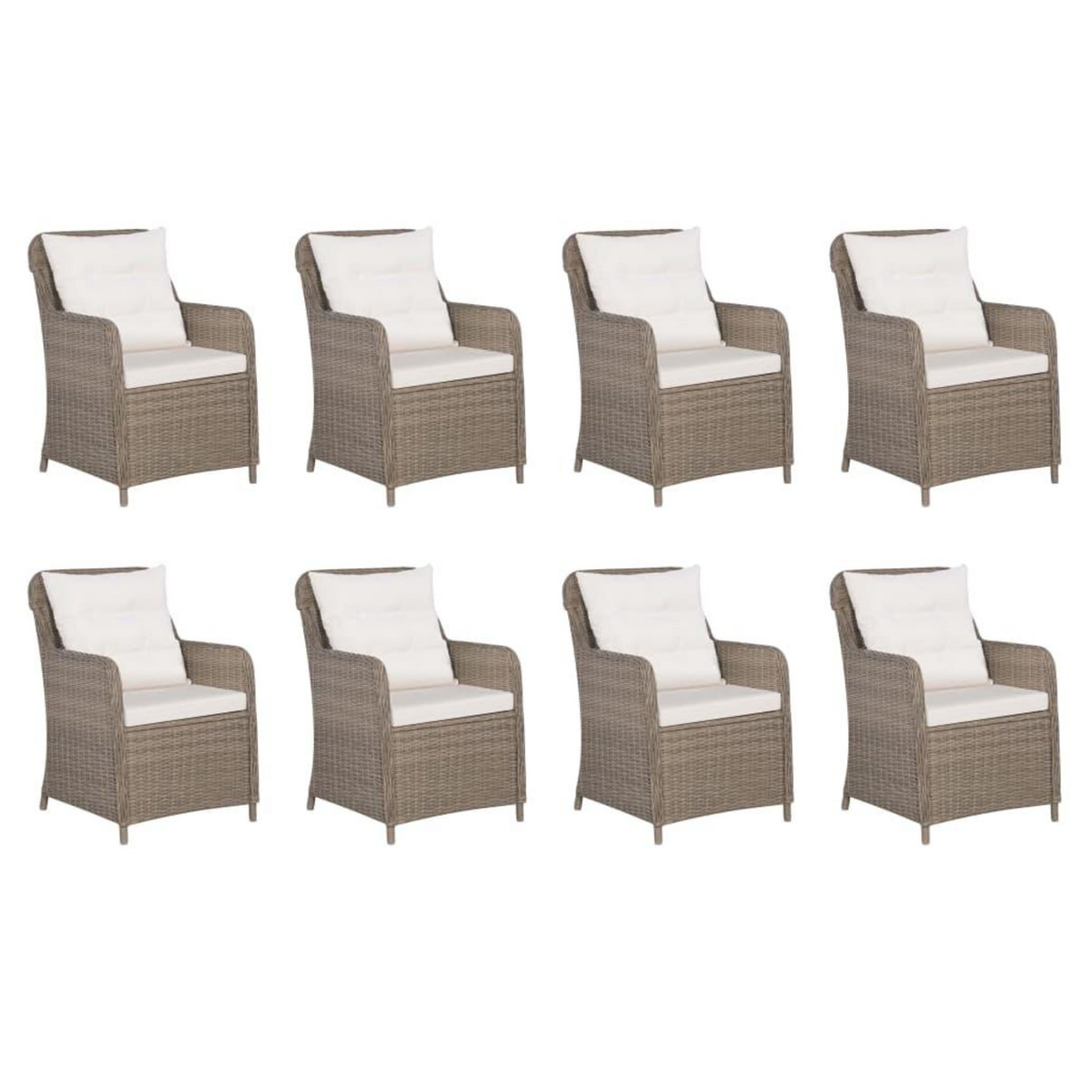 VIDAXL Ensemble a manger d'exterieur 11 pcs Resine tressee