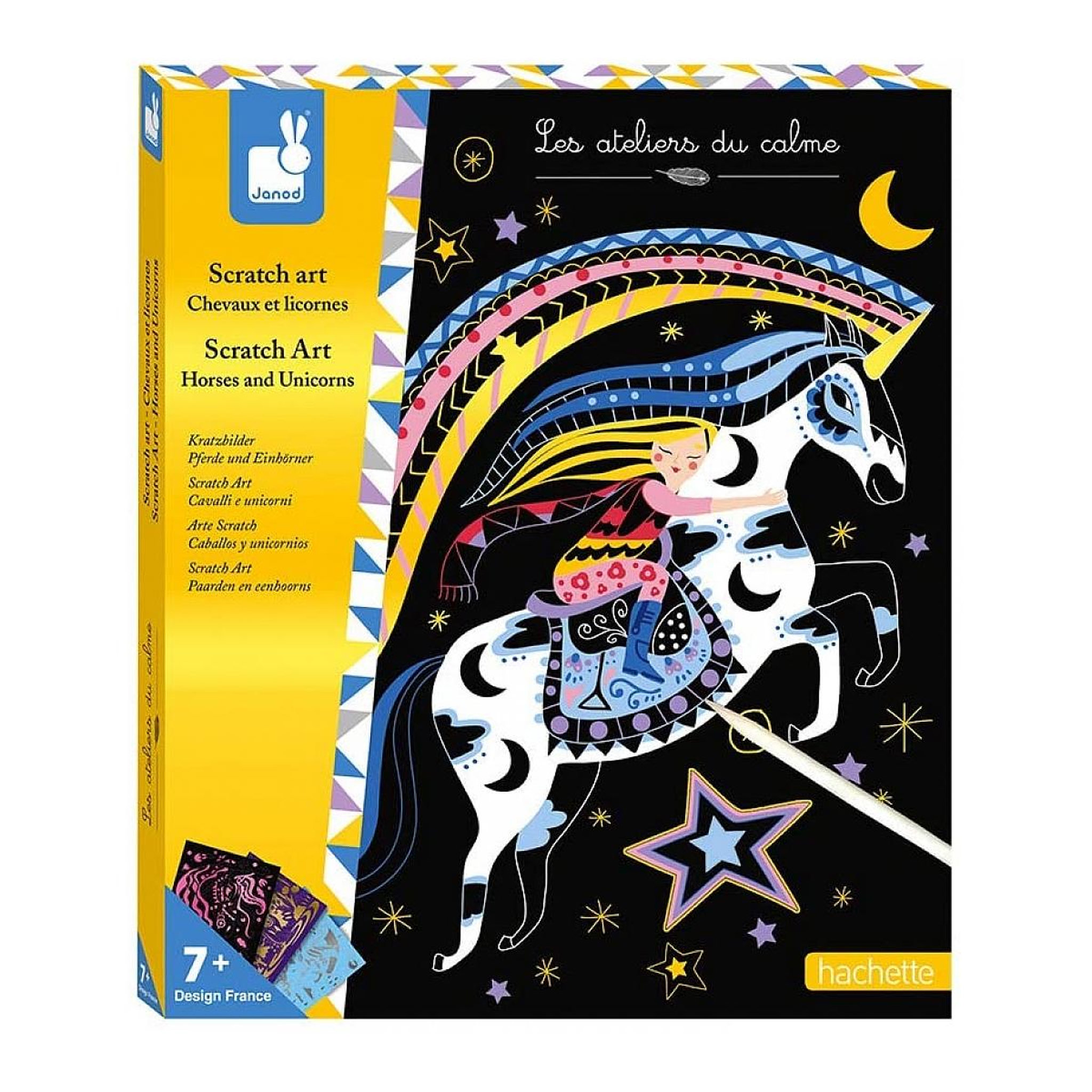 Juratoys-Janod Scratch Art - Chevaux et licornes