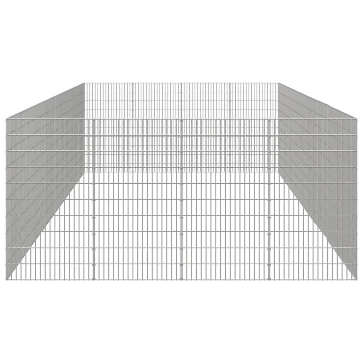 VIDAXL Enclos pour animaux en liberte 24 panneaux fer galvanise