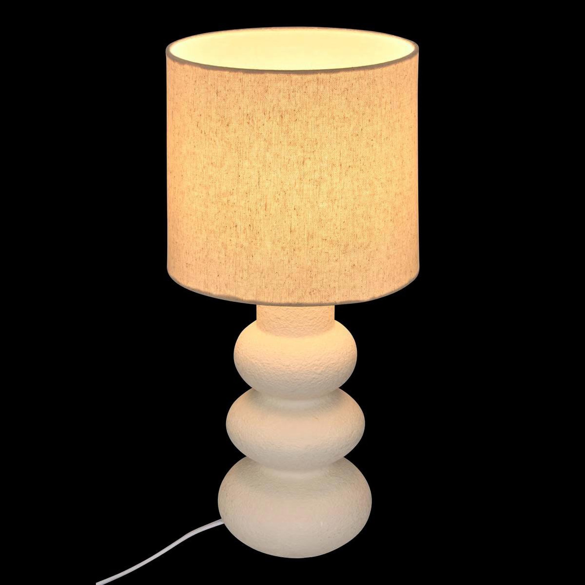 Voir la diapositive 2 : ATMOSPHERA Lampe design en céramique  alitha  42cm beige