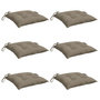 Voir la diapositive 3 : VIDAXL Coussins de chaise lot de 6 taupe 40x40x7 cm tissu oxford