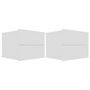 Voir la diapositive 2 : VIDAXL Tables de chevet 2 pcs Blanc 40x30x30 cm Bois d'ingenierie