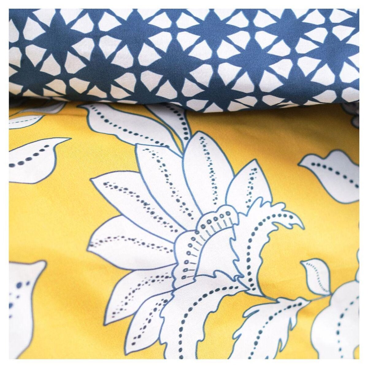 TODAY Parure housse de couette coton 57fils motif floral ZOE