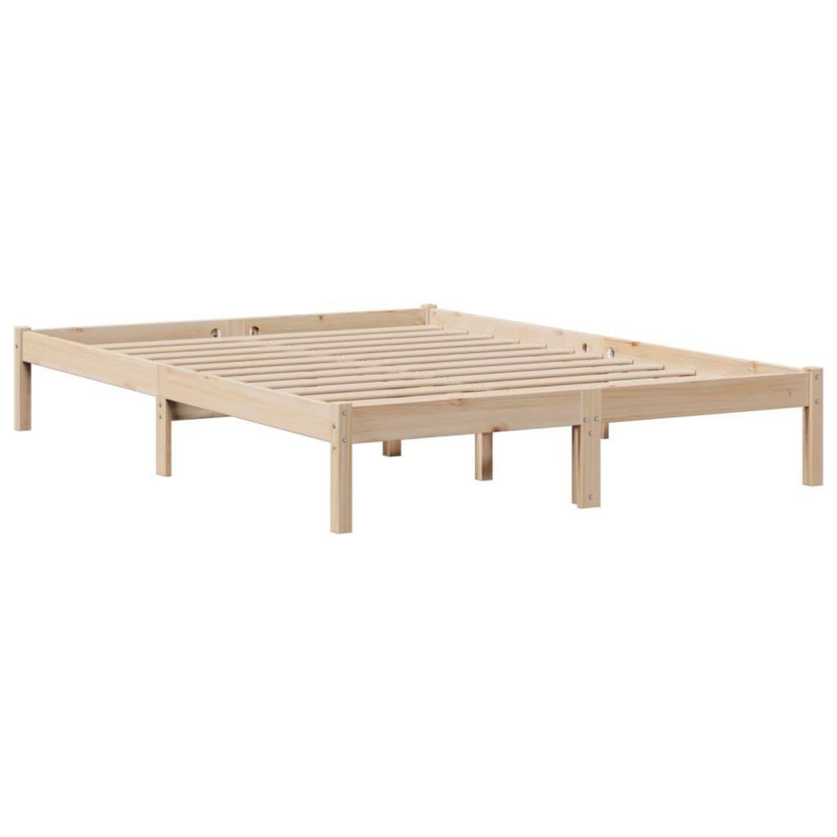 VIDAXL Lit bibliotheque sans matelas 140x190 cm bois de pin massif