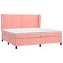 Voir la diapositive 3 : VIDAXL Sommier a lattes de lit avec matelas Rose 200x200 cm Velours
