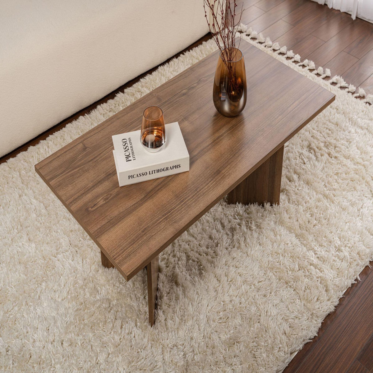 Habitat et Jardin Table basse en bois  Sabin  - 60 x 119 x 40 cm - Noyer