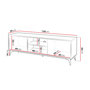 Voir la diapositive 6 : BEST MOBILIER Peter - meuble tv - effet bois et noir - 154 cm - style industriel