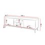 Voir la diapositive 6 : BEST MOBILIER Peter - meuble tv - effet bois et noir - 154 cm - style industriel