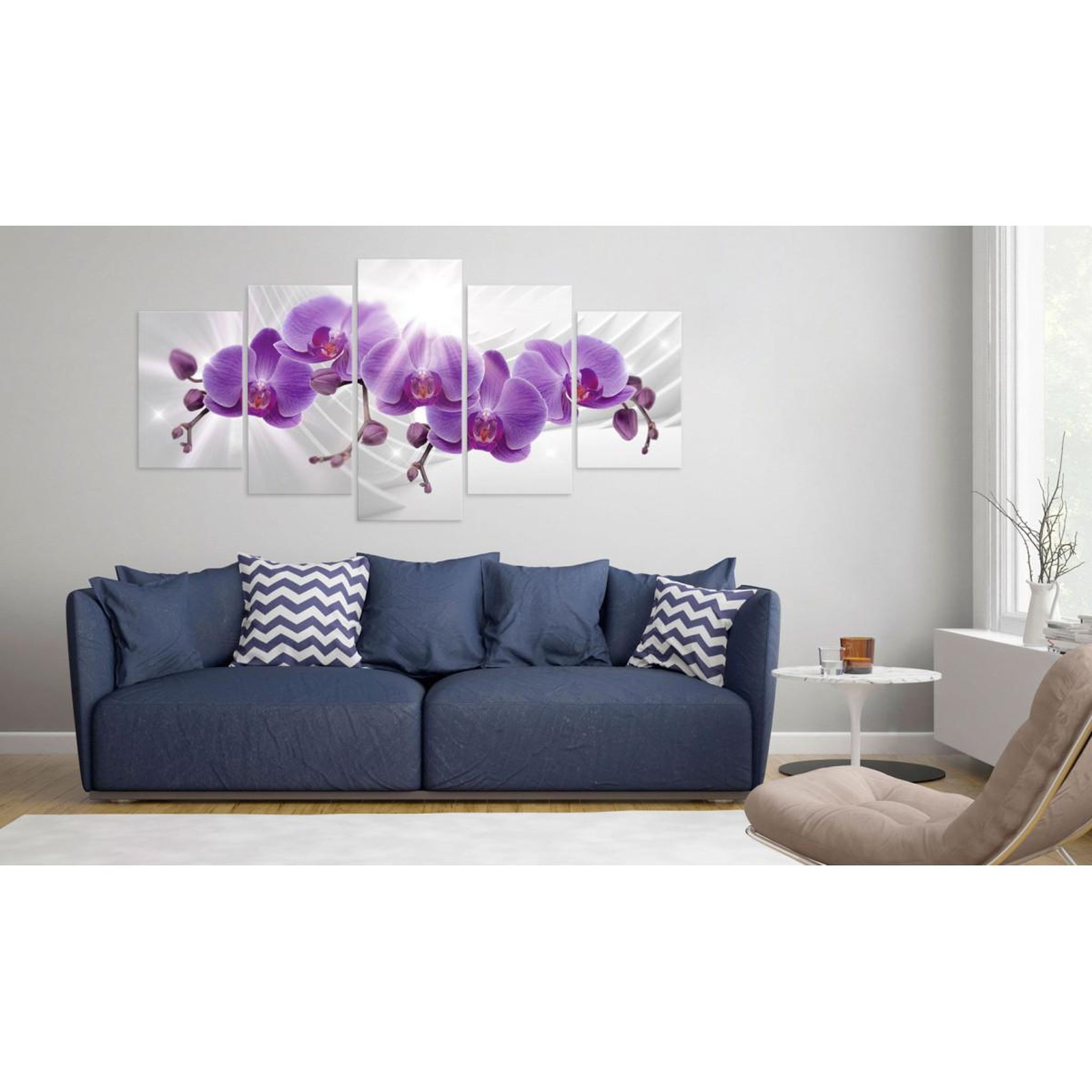 Voir la diapositive 2 : Paris Prix Tableau imprimé  abstract garden : purple orchis