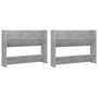 Voir la diapositive 2 : VIDAXL Armoires a chaussures murales 2 pcs Gris beton 80x18x60 cm