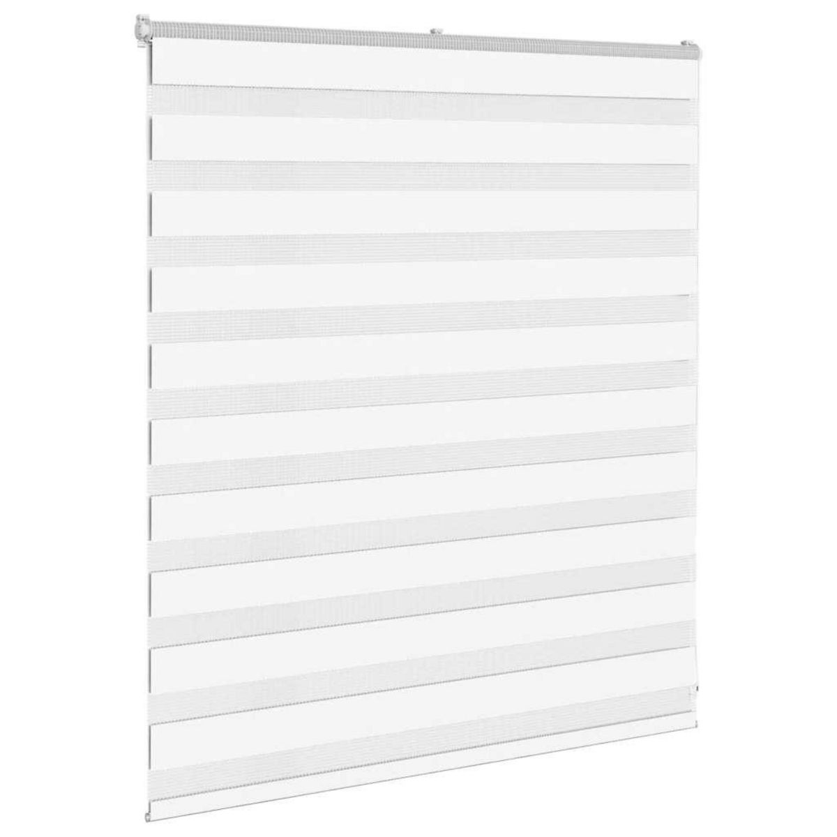 VIDAXL Store zebre blanc 125x100 cm largeur du tissu 120,9cm polyester