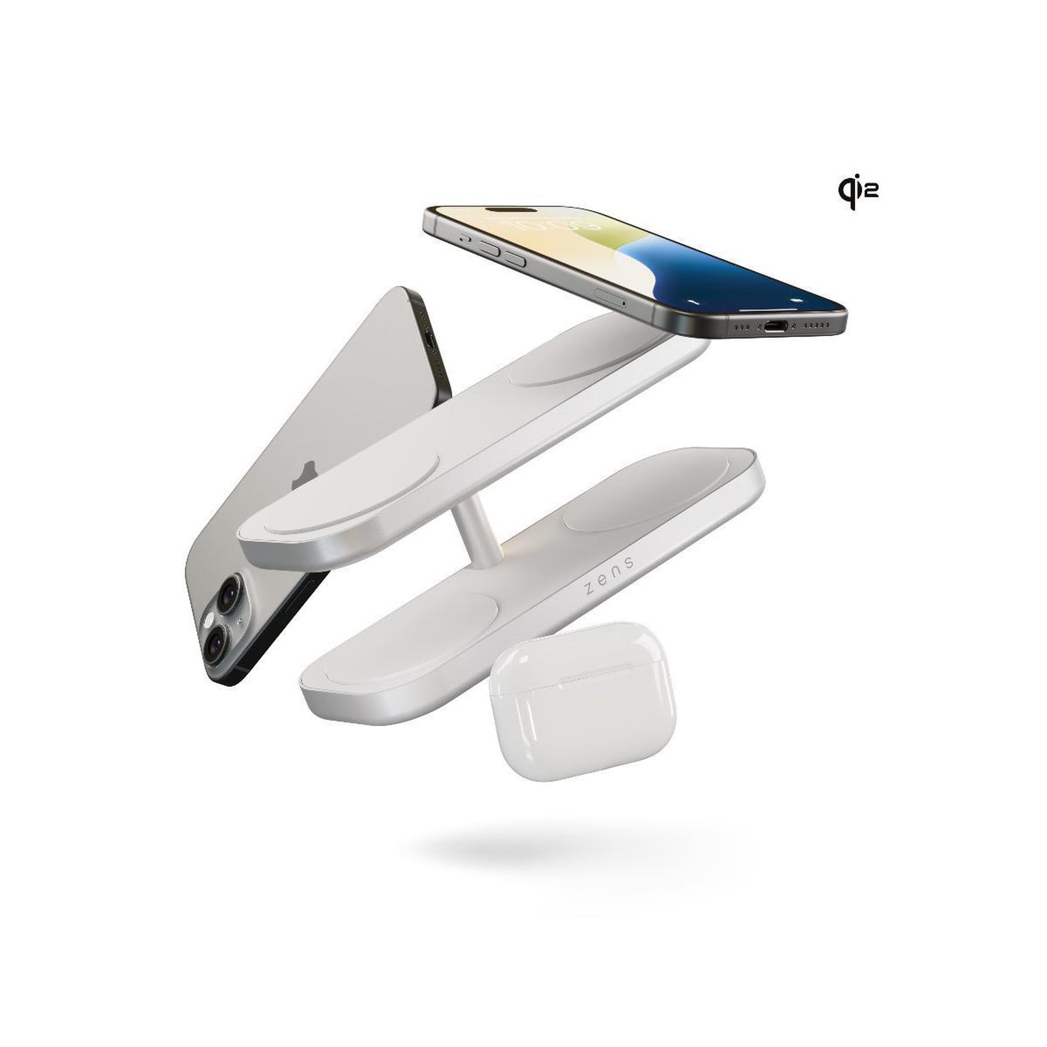 Voir la diapositive 3 : Otterbox Otterbox zens quattro wireless charger pro 4, blanc
