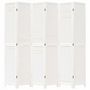 Voir la diapositive 4 : VIDAXL Cloison de separation 6 panneaux blanc bois de paulownia massif