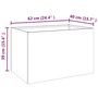Voir la diapositive 6 : VIDAXL Jardiniere 62x40x39 cm acier corten