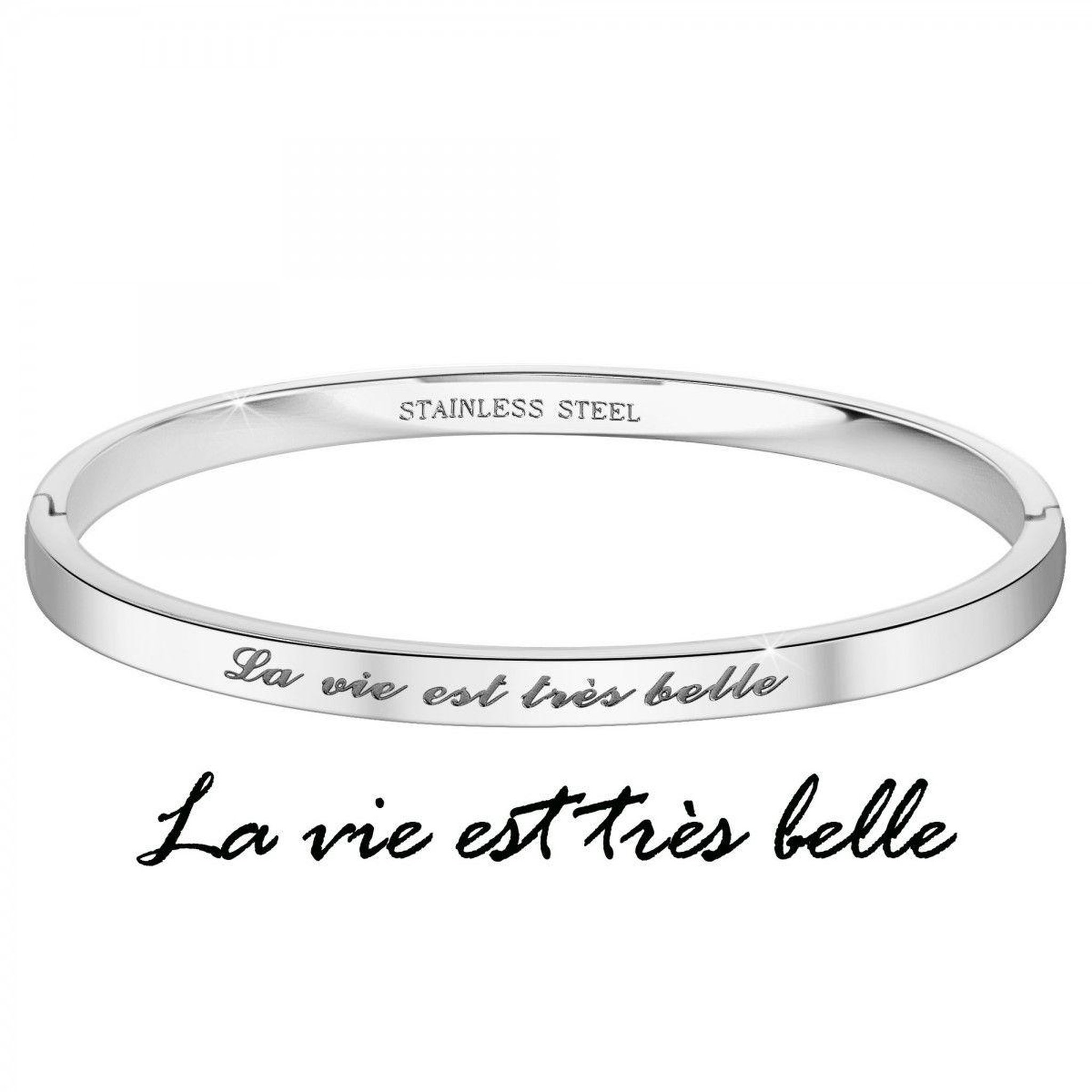 Voir la diapositive 3 : SC CRYSTAL La vie est très belle - Bracelet SC Crystal en Acier Rhodié argenté