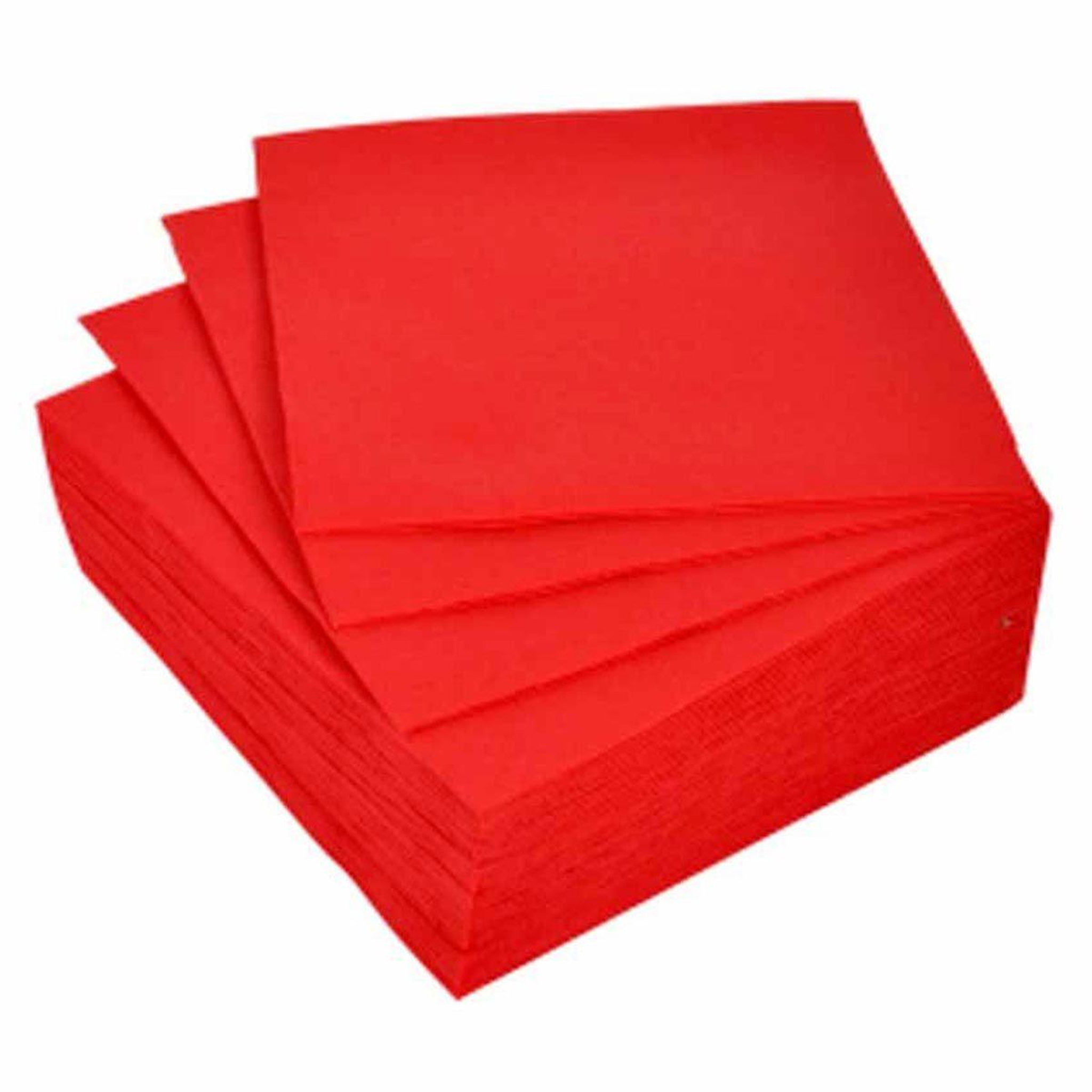HOMEA Lot de 40 Serviettes en Papier  Vitamine  38x38cm Rouge