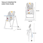 Voir la diapositive 6 : KINDERKRAFT Chaise haute bebe reglable pliante plateau amovib