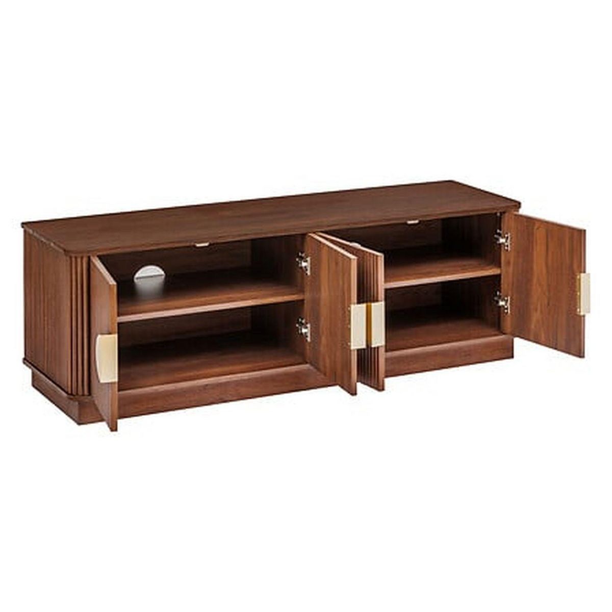 ATMOSPHERA Meuble TV 4 portes effet noyer WANY - Marron