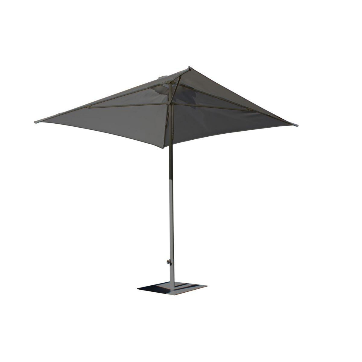 EZPELETA Parasol droit 250x250cm en aluminium gris anthracite EOLO