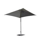 EZPELETA Parasol droit 250x250cm en aluminium gris anthracite EOLO