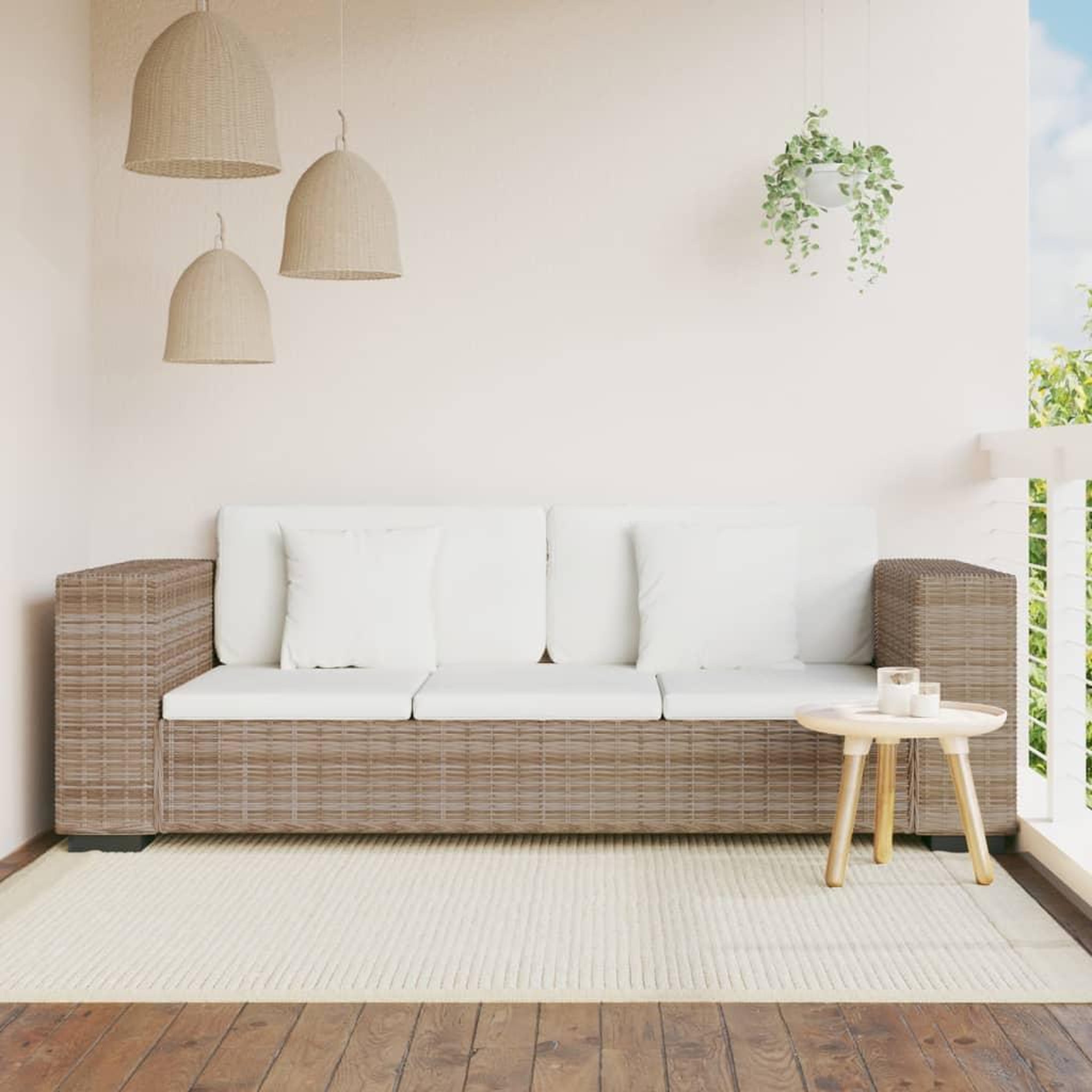 Voir la diapositive 1 : VIDAXL Ensemble de canape a 3 places 8 pieces Rotin veritable