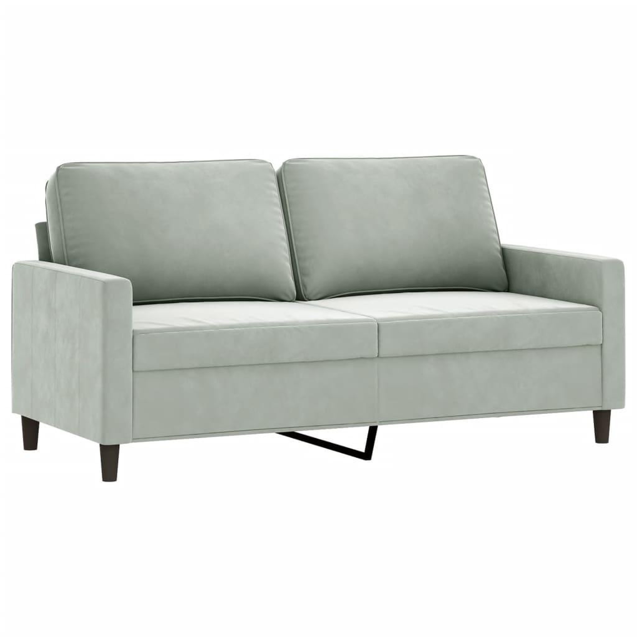 Voir la diapositive 4 : VIDAXL Ensemble de canapes 2 pcs avec coussins Gris clair Velours