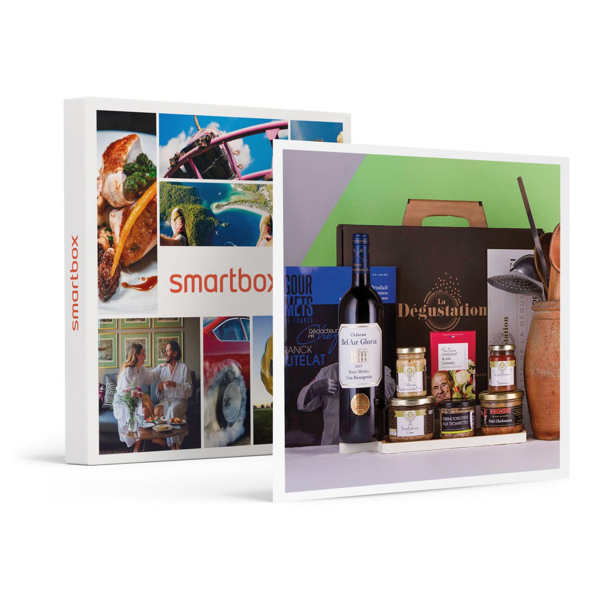 Smartbox Coffret 7 services livré à domicile : produits de sélection MOF, terrines et vin - Coffret Cadeau Gastronomie