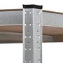 Voir la diapositive 5 : VIDAXL Etagere d'angle a 5 niveaux Argente Acier et bois d'ingenierie