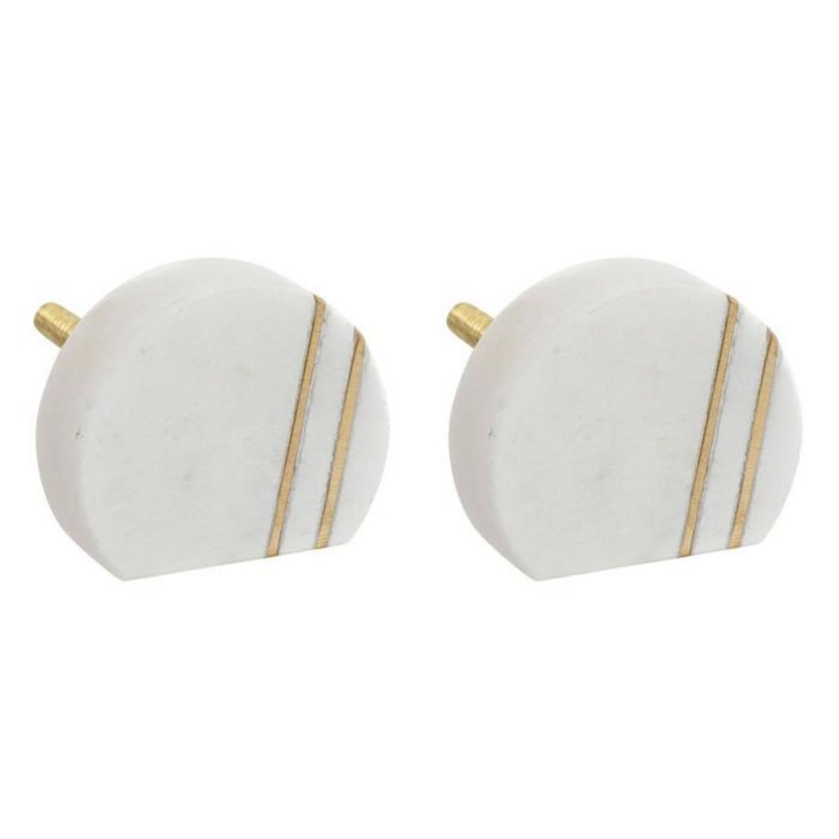 ATMOSPHERA Lot de 2 Boutons de Meuble  Maeva  4cm Blanc