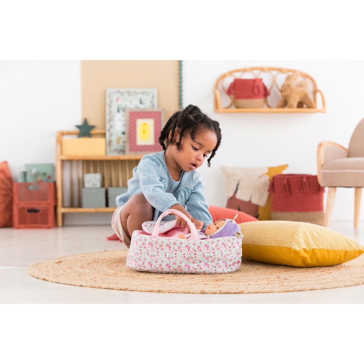 Corolle Couffin Fleuri pour poupon 30 cm