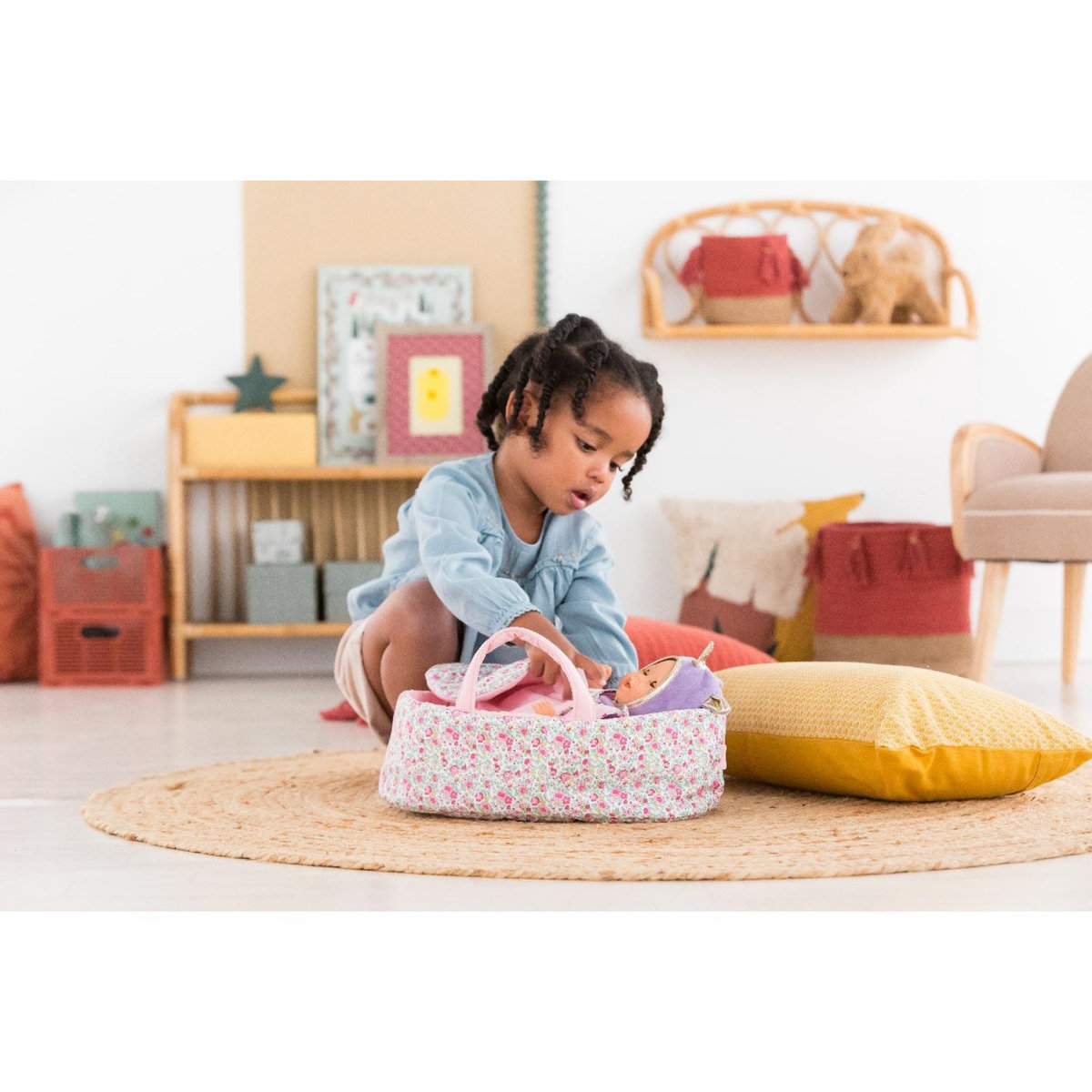 Corolle Couffin Fleuri pour poupon 30 cm