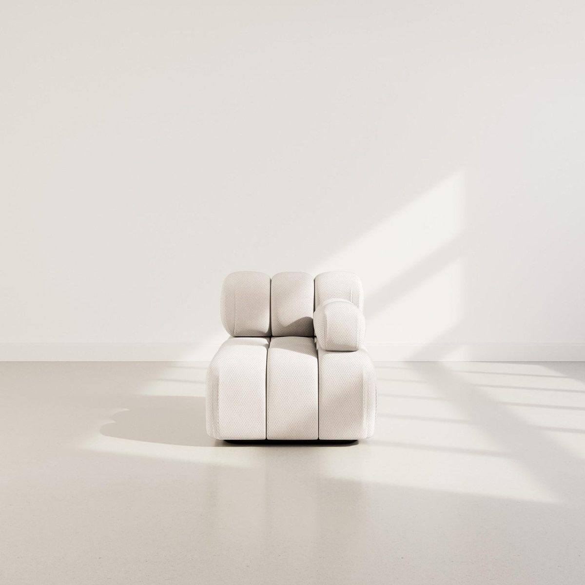 LISA DESIGN Ruby - module d'assise droit en velours texturé