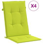 Voir la diapositive 2 : VIDAXL Coussins de chaise de jardin a dossier haut lot de 4 vert vif