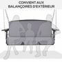 Voir la diapositive 4 : OUTSUNNY Coussins pour balancelle de jardin 3 places - coussins pour balancelle assise et dossier - gris