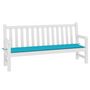 Voir la diapositive 3 : VIDAXL Coussin de banc de jardin turquoise 200x50x3 cm tissu