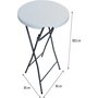 Voir la diapositive 4 : Habitat et Jardin Table haute pliante en plastique Ø 80 cm  Lili  - blanc