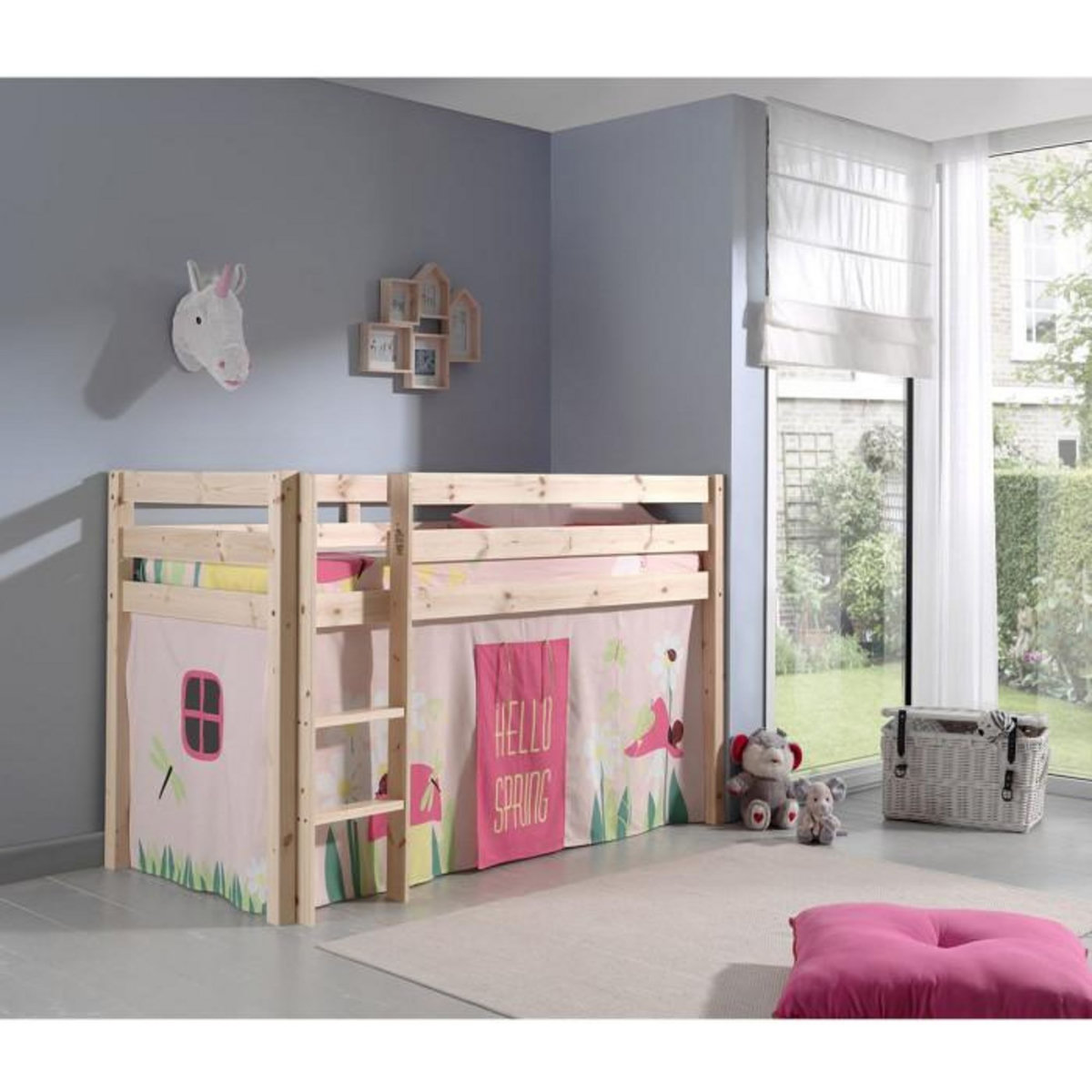 Paris Prix Lit Enfant  Pino Spring  90x200cm Naturel