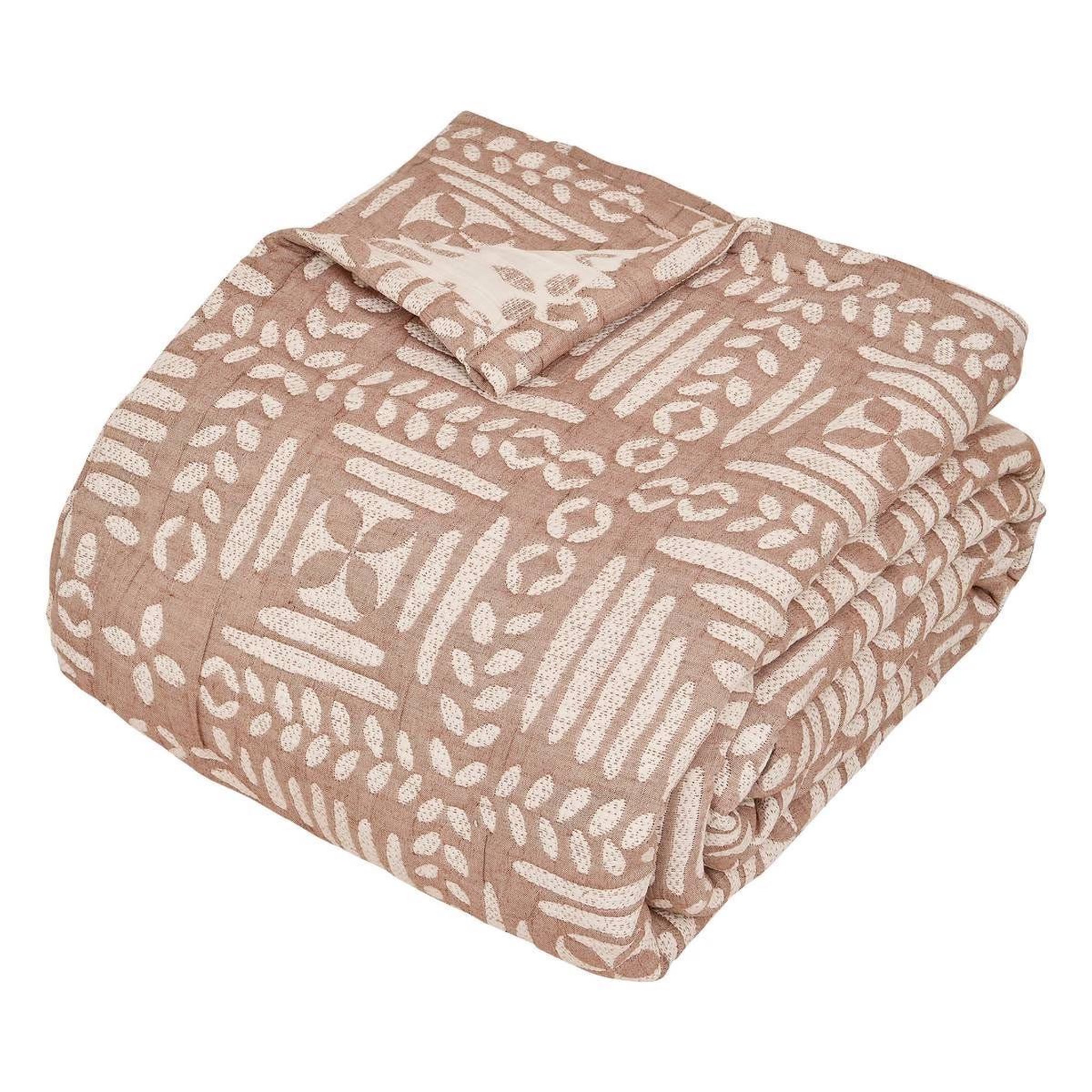 ATMOSPHERA Dessus de lit  nuvia  240x260cm terracotta