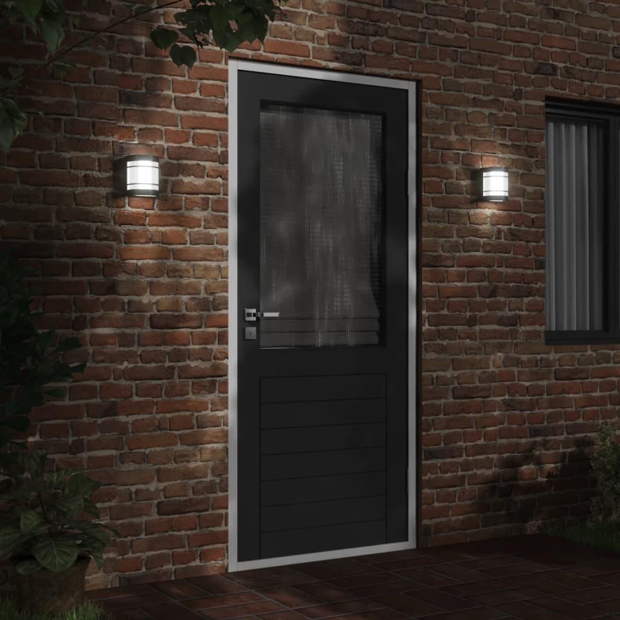 Voir la diapositive 3 : VIDAXL Appliques murales d'exterieur 2 pcs noir acier inoxydable