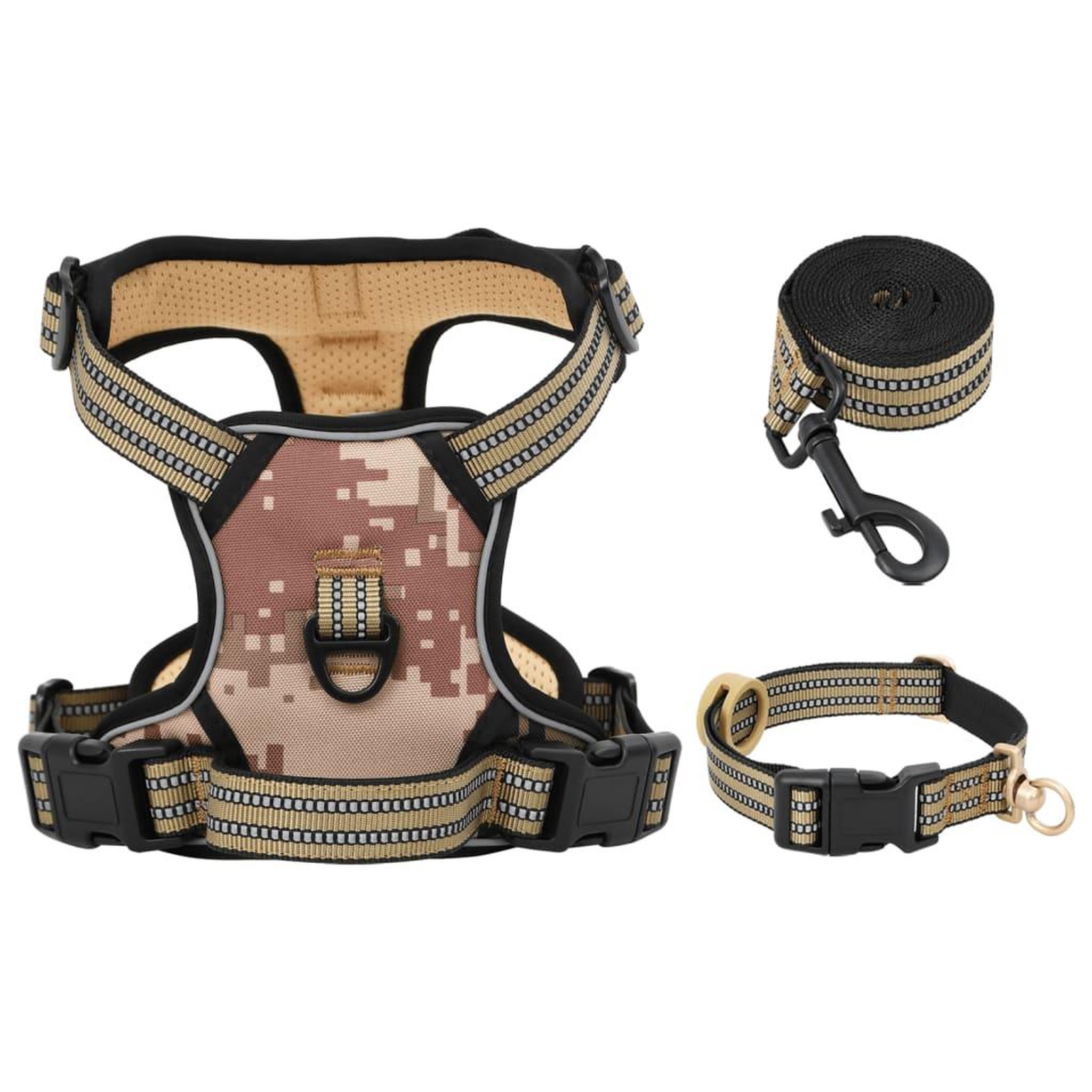 Voir la diapositive 3 : VIDAXL Harnais pour chien avec laisse et collier reglables L