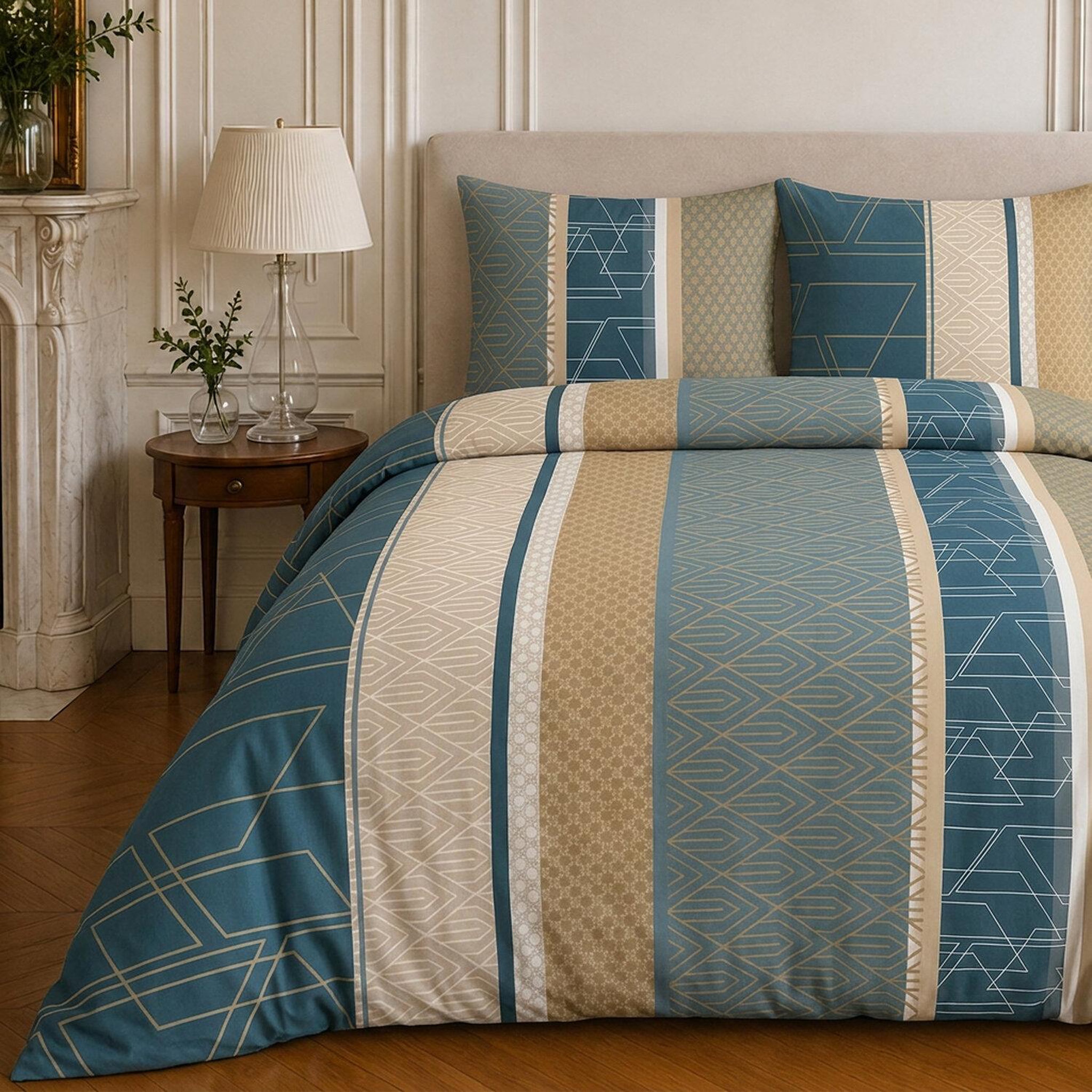 Voir la diapositive 3 : Home collection Parure housse de couette imprimée 100% microfibre - ulysse - 220x240 cm