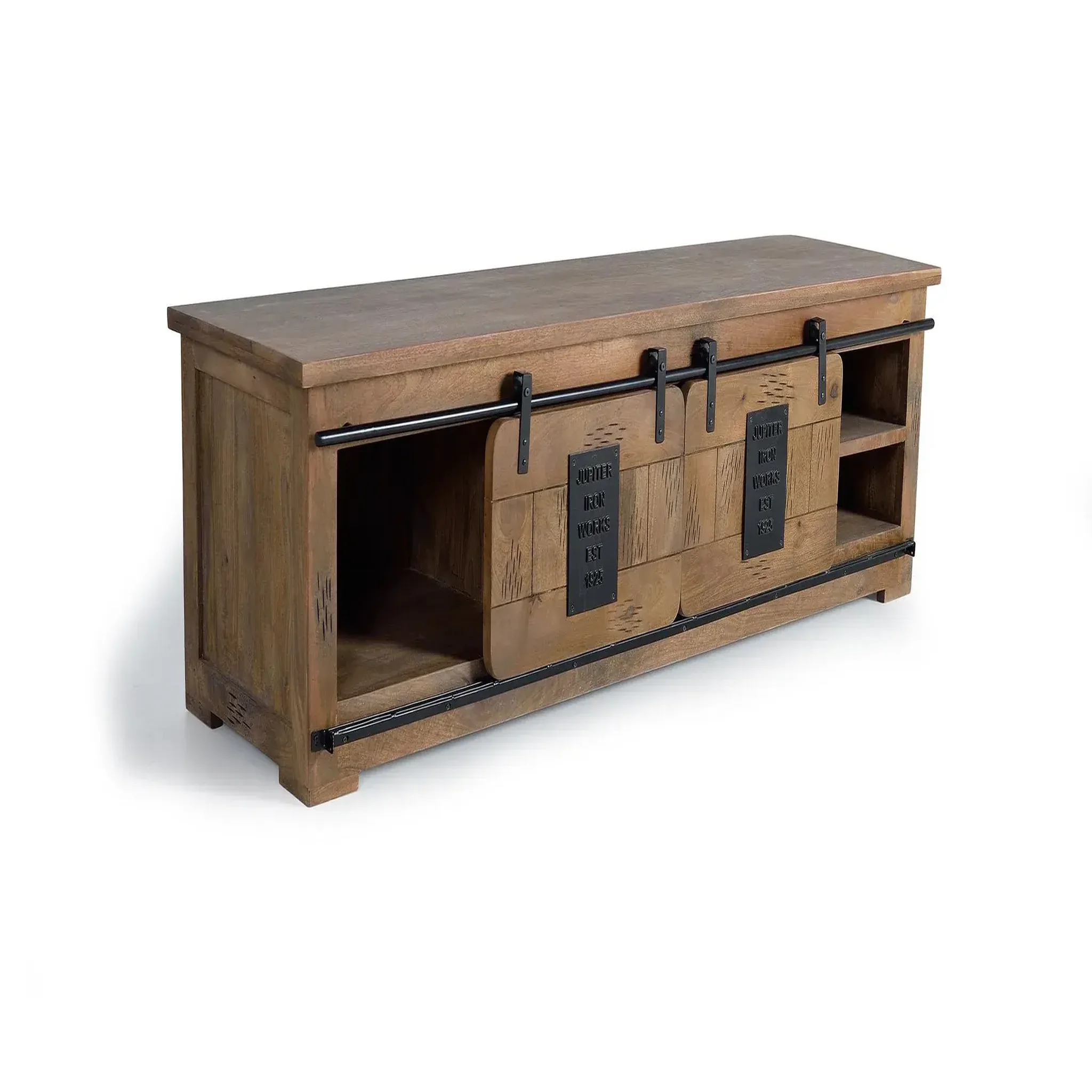 Voir la diapositive 2 : GINER Y COLOMER SL Meuble tv en bois de manguier 180 cm style industriel