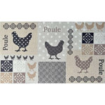 HABITABLE Tapis Must en velours imprimé Baco. Coloris disponibles : Blanc