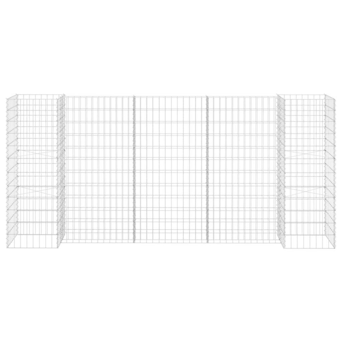 VIDAXL Jardiniere a gabion en H Fil d'acier 260x40x120 cm